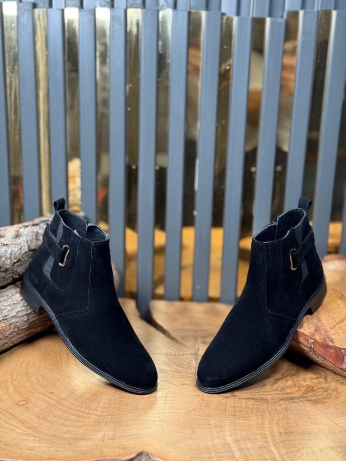 2025 KLASİK CHELSEA ÇIRTLI SİYAH SÜET   BOT - SİYAH SÜET  BOT