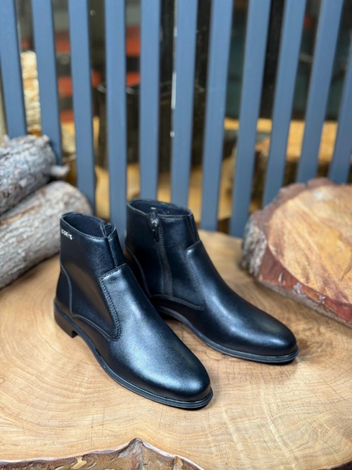 2025 KLASİK PRD SİYAH DERİ  BOT  - SİYAH MAT DERİ  BOT