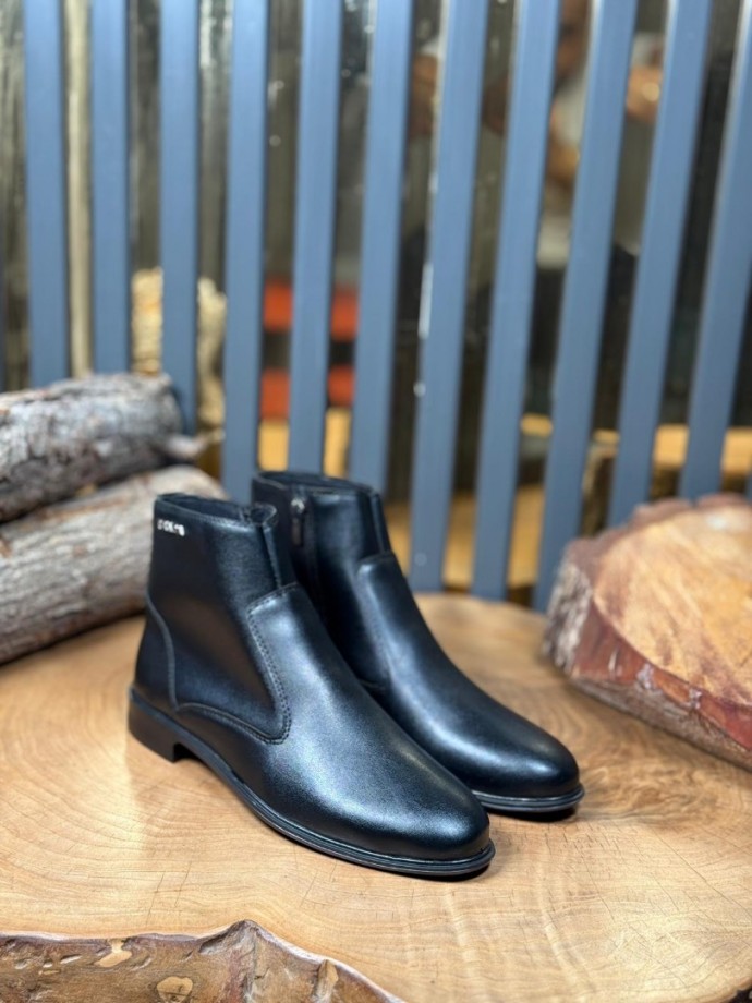 2025 KLASİK PRD SİYAH DERİ  BOT  - SİYAH MAT DERİ  BOT