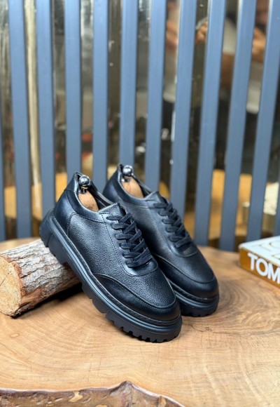 2025 PRD CASUAL EVA MODEL - SİYAH MAT VE PÜTÜR DERİ 