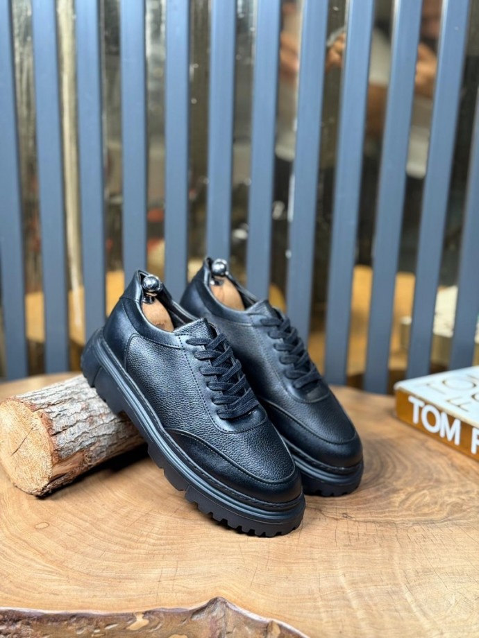 2025 PRD CASUAL EVA MODEL - SİYAH MAT VE PÜTÜR DERİ 