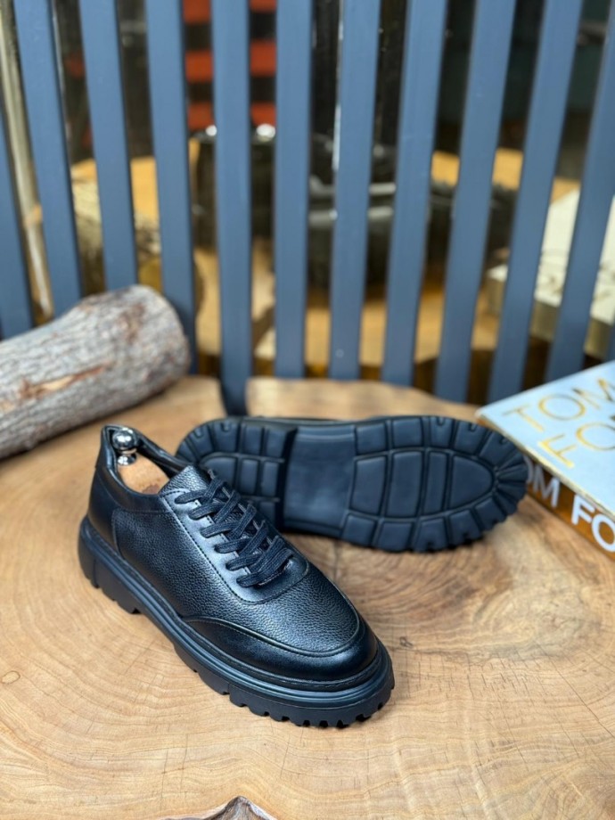 2025 PRD CASUAL EVA MODEL - SİYAH MAT VE PÜTÜR DERİ 