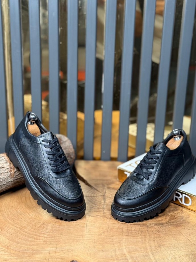 2025 PRD CASUAL EVA MODEL - SİYAH MAT VE PÜTÜR DERİ 