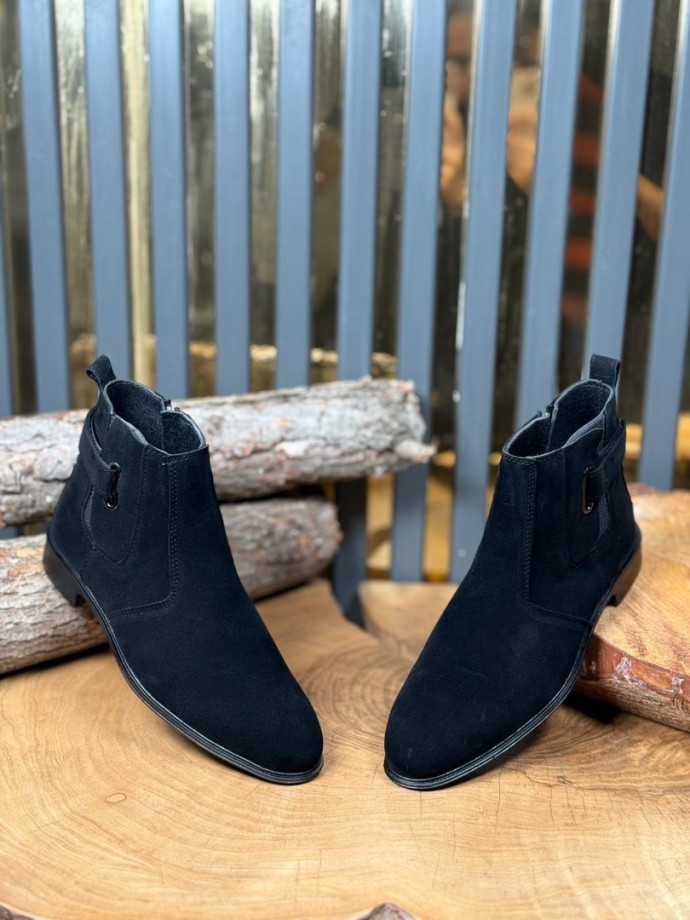 2025 PRD İTALYAN SİYAH SÜET ÇIRTLI BOT  - SİYAH SÜET BOT