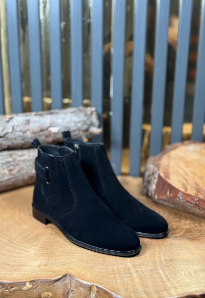 2025 PRD İTALYAN SİYAH SÜET ÇIRTLI BOT  - SİYAH SÜET BOT