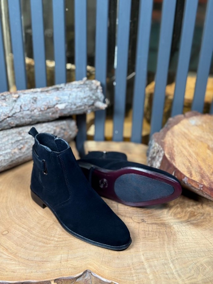 2025 PRD İTALYAN SİYAH SÜET ÇIRTLI BOT  - SİYAH SÜET BOT