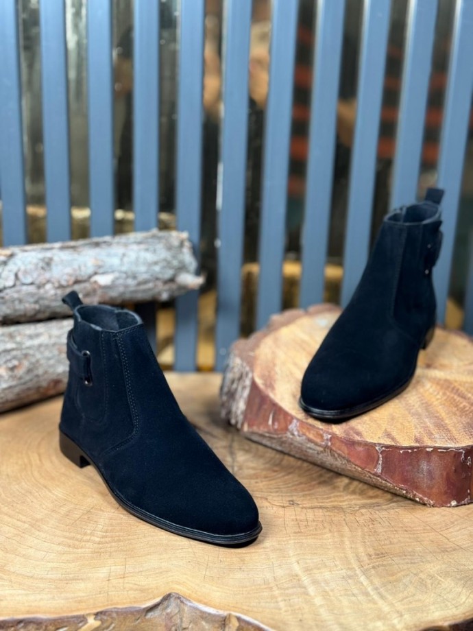 2025 PRD İTALYAN SİYAH SÜET ÇIRTLI BOT  - SİYAH SÜET BOT