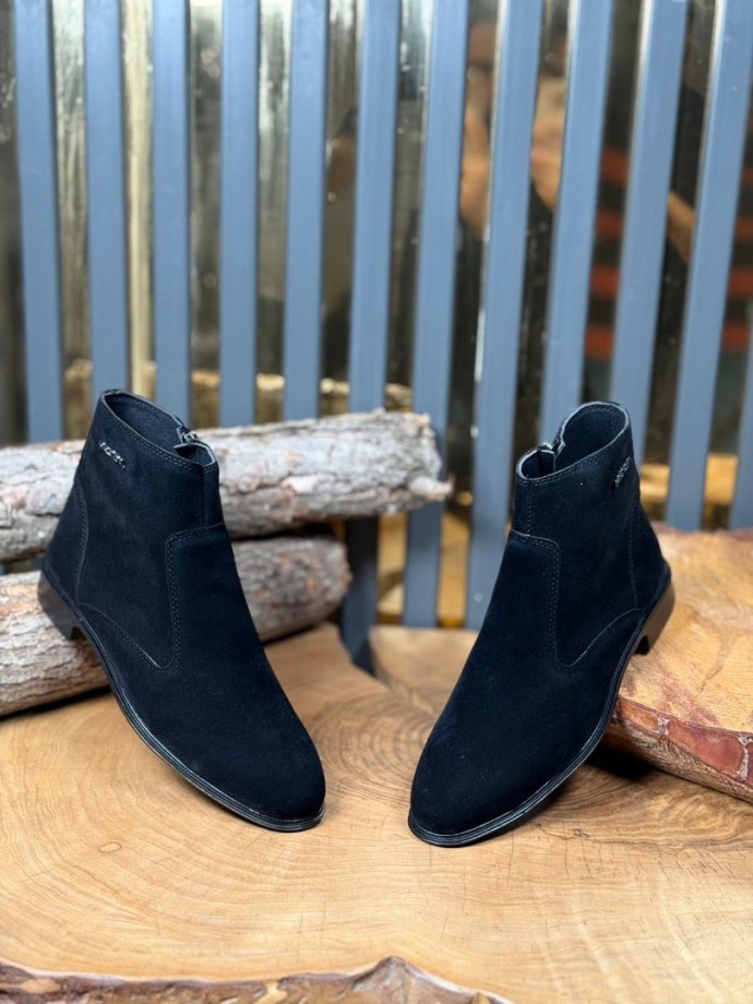 2025 PRD İTALYAN SİYAH SÜET FERMUARLI BOT  - SİYAH SÜET BOT