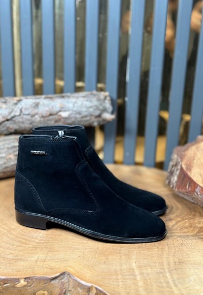 2025 PRD İTALYAN SİYAH SÜET FERMUARLI BOT  - SİYAH SÜET BOT