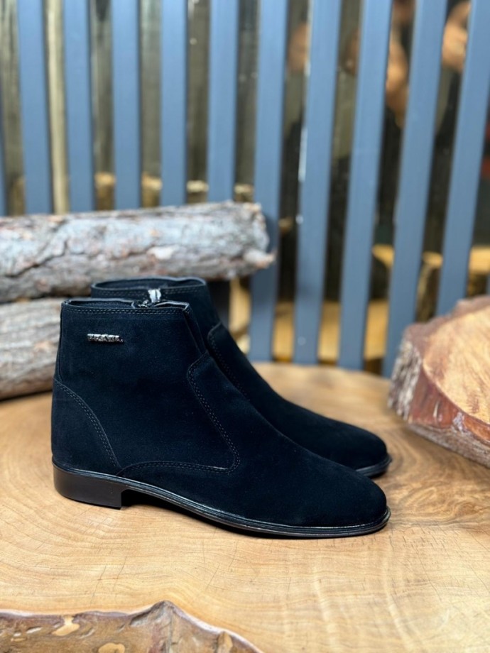 2025 PRD İTALYAN SİYAH SÜET FERMUARLI BOT  - SİYAH SÜET BOT