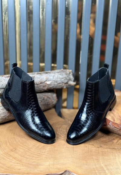 2025 PRD İTALYAN SİYAH KROKAN DERİ BANDAJLI BOT - SİYAH KROKAN DERİ BOT 2025 PRD İTALYAN SİYAH KROKAN DERİ BANDAJLI BOT - SİYAH KROKAN DERİ BOT