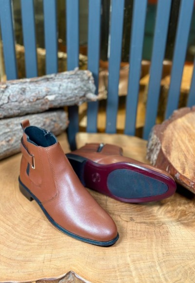 2025 İTALYAN KLASİK TABA DERİ ÇIRTLI BOT - TABA DERİ BOT