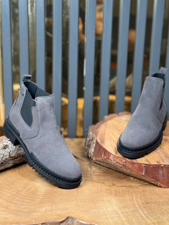 2025 YENİ SEZON PRD GRİSÜET  DERİ  BOT - GRİ SÜET