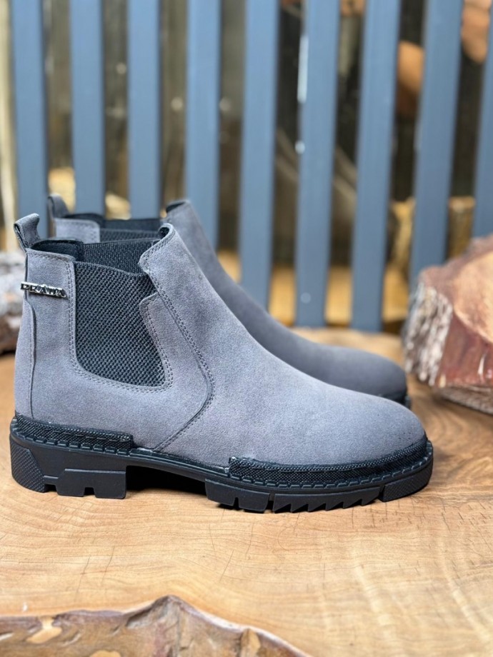 2025 YENİ SEZON PRD GRİSÜET  DERİ  BOT - GRİ SÜET