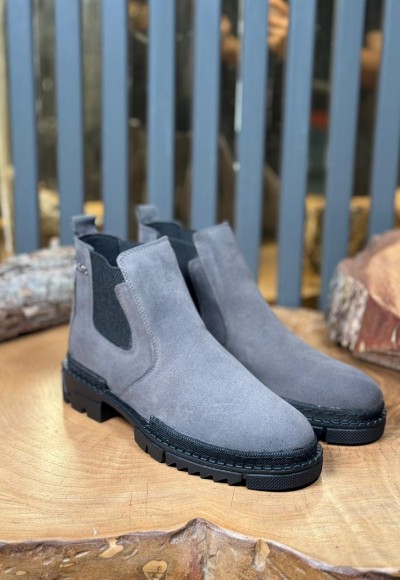 2025 YENİ SEZON PRD GRİSÜET  DERİ  BOT - GRİ SÜET