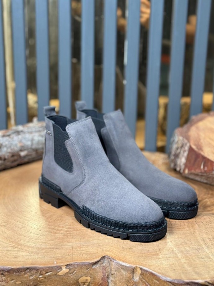 2025 YENİ SEZON PRD GRİSÜET  DERİ  BOT - GRİ SÜET