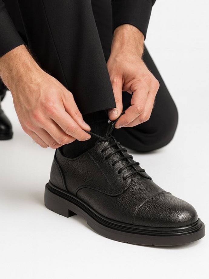 2025 YENİ SEZON PÜTÜR DERİ SİYAH  MAT CASUAL - SİYAH  MAT  