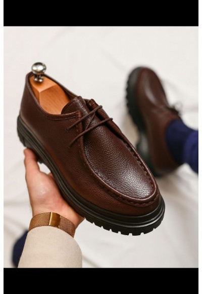 2025 YENİ SEZON PÜTÜR KAHVE   CASUAL - KAHVE PÜTÜR DERİ   