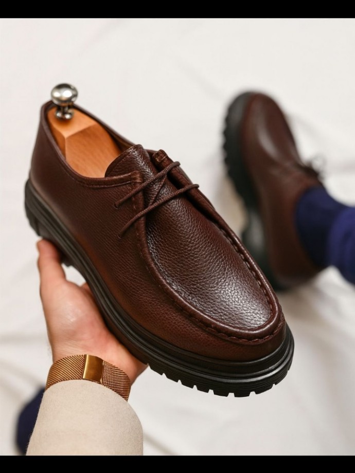 2025 YENİ SEZON PÜTÜR KAHVE   CASUAL - KAHVE PÜTÜR DERİ   