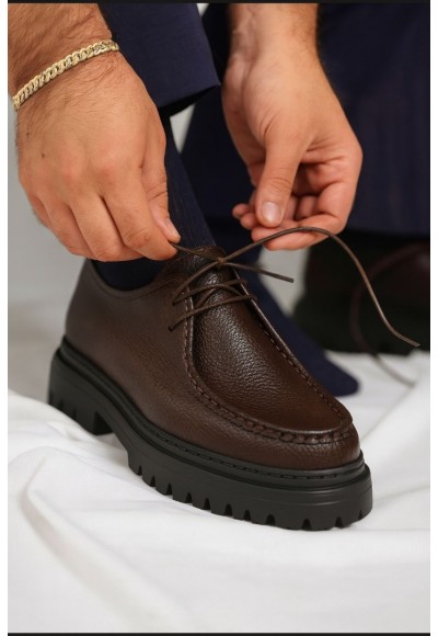 2025 YENİ SEZON PÜTÜR KAHVE   CASUAL - KAHVE PÜTÜR DERİ   