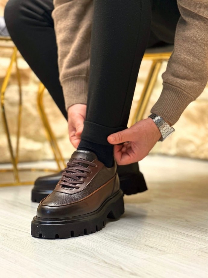 2025 YENİ SEZON CASUAL KAHVE PÜTÜR DERİ - KAHVE MAT DERİ   