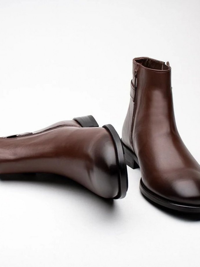 2025 YENİ SEZON KLASİK CHELSEA ZR KAHVE MAT DERİ - KAHVE MAT DERİ 