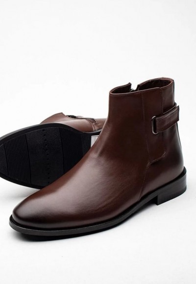 2025 YENİ SEZON KLASİK CHELSEA ZR KAHVE MAT DERİ - KAHVE MAT DERİ 