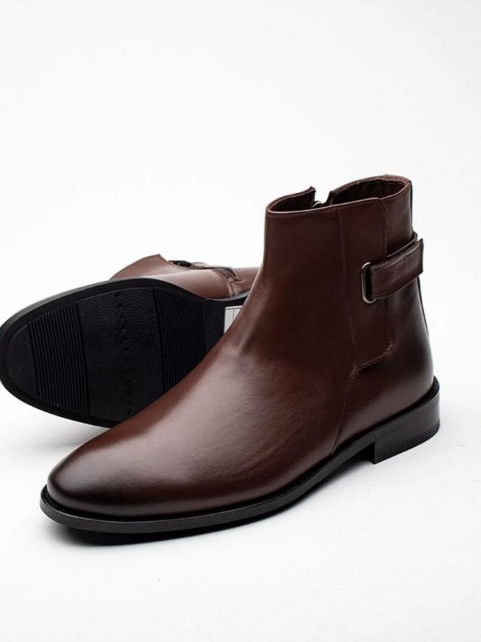 2025 YENİ SEZON KLASİK CHELSEA ZR KAHVE MAT DERİ - KAHVE MAT DERİ 