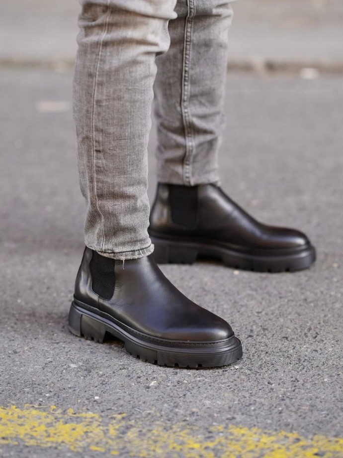 2025 YENİ SEZON EVA CHELSEA ZR SİYAH MAT DERİ  - SİYAH MAT DERİ  