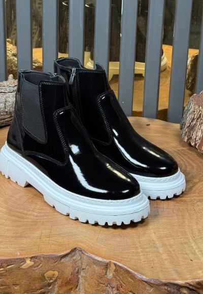 2025 YENİ SEZON EVA PRD SİYAH RUGAN BOT - SİYAH RUGAN DERİ 