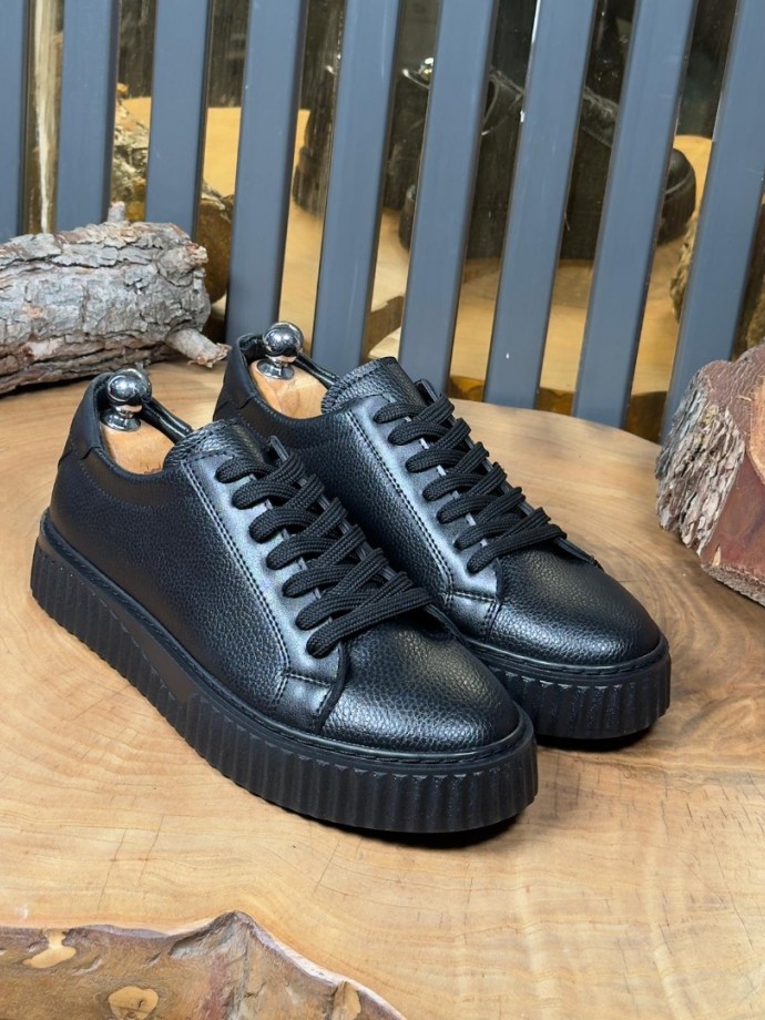 2025 YENİ SEZON EVA PRD SİYAH MAT CASUAL MODEL -  SİYAH MAT DERİ