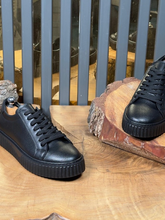 2025 YENİ SEZON EVA PRD SİYAH MAT CASUAL MODEL -  SİYAH MAT DERİ