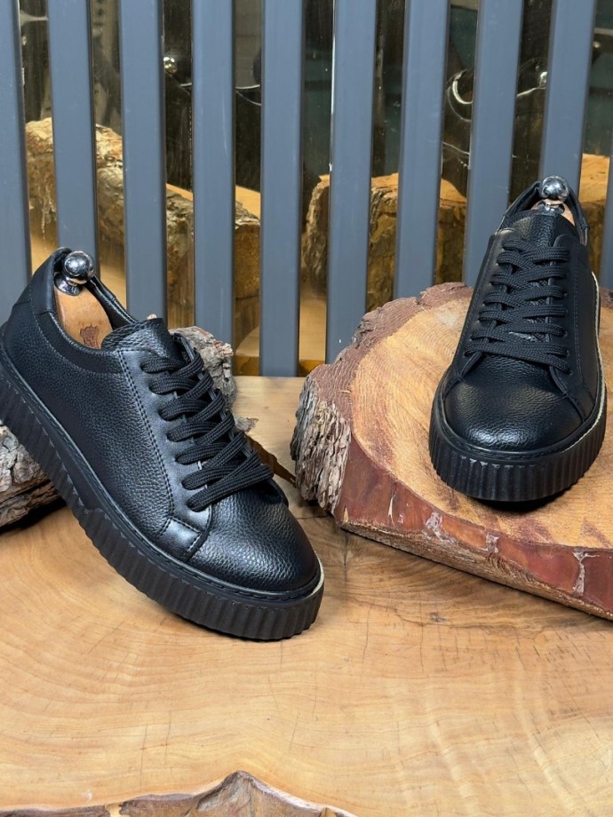 2025 YENİ SEZON EVA PRD SİYAH MAT CASUAL MODEL -  SİYAH MAT DERİ