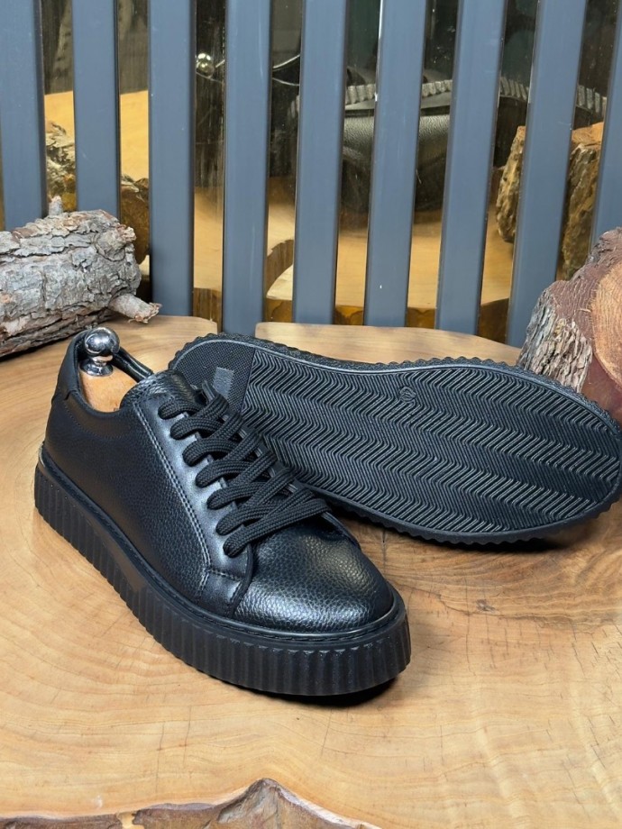 2025 YENİ SEZON EVA PRD SİYAH MAT CASUAL MODEL -  SİYAH MAT DERİ