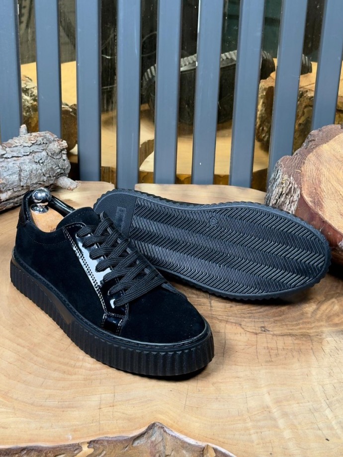 2025 YENİ SEZON EVA PRD SİYAH SÜET CASUAL MODEL - SİYAH SÜET DERİ