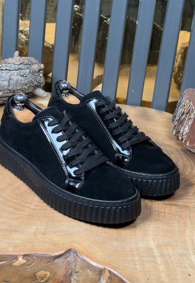 2025 YENİ SEZON EVA PRD SİYAH SÜET CASUAL MODEL - SİYAH SÜET DERİ