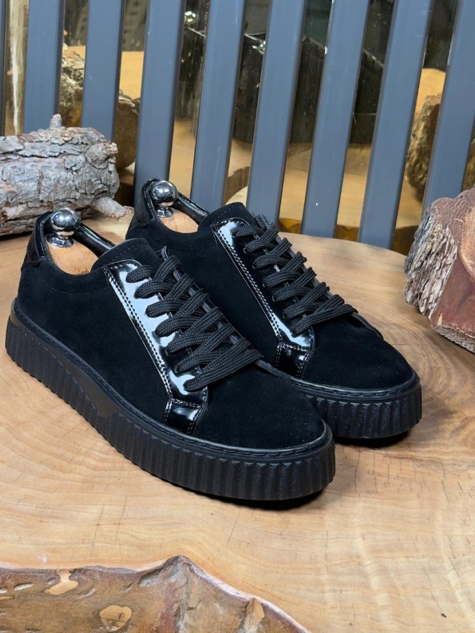 2025 YENİ SEZON EVA PRD SİYAH SÜET CASUAL MODEL - SİYAH SÜET DERİ