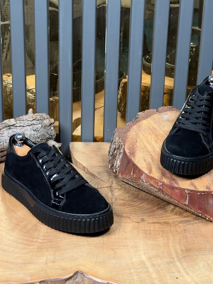 2025 YENİ SEZON EVA PRD SİYAH SÜET CASUAL MODEL - SİYAH SÜET DERİ