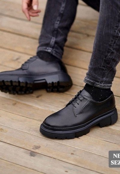 2025 YENİ SEZON EVA PRD MODEL SİYAH DERİ  - SİYAH MAT DERİ