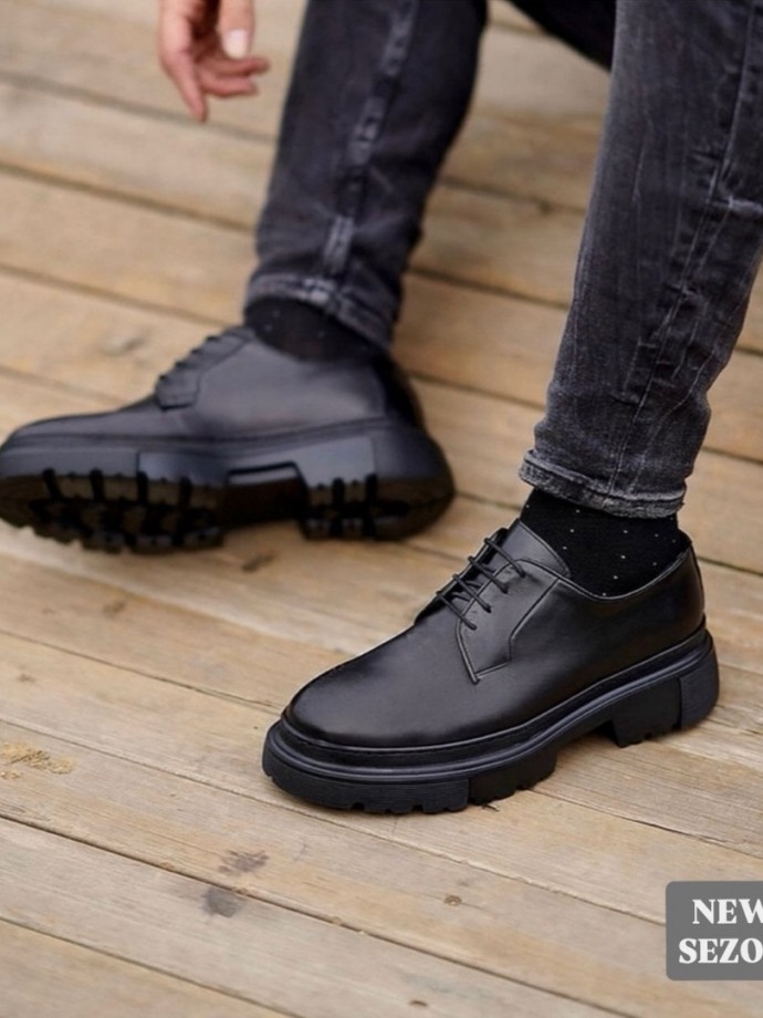 2025 YENİ SEZON EVA PRD MODEL SİYAH DERİ  - SİYAH MAT DERİ