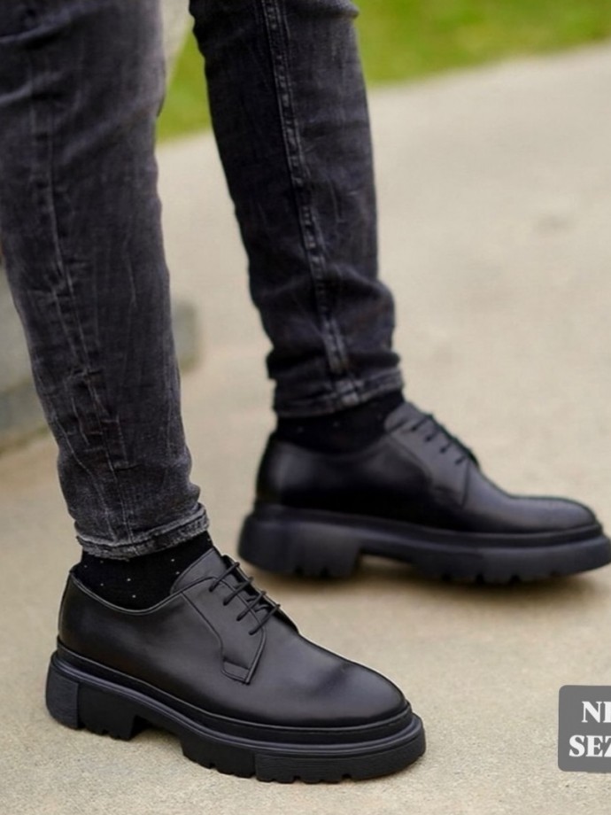 2025 YENİ SEZON EVA PRD MODEL SİYAH DERİ  - SİYAH MAT DERİ