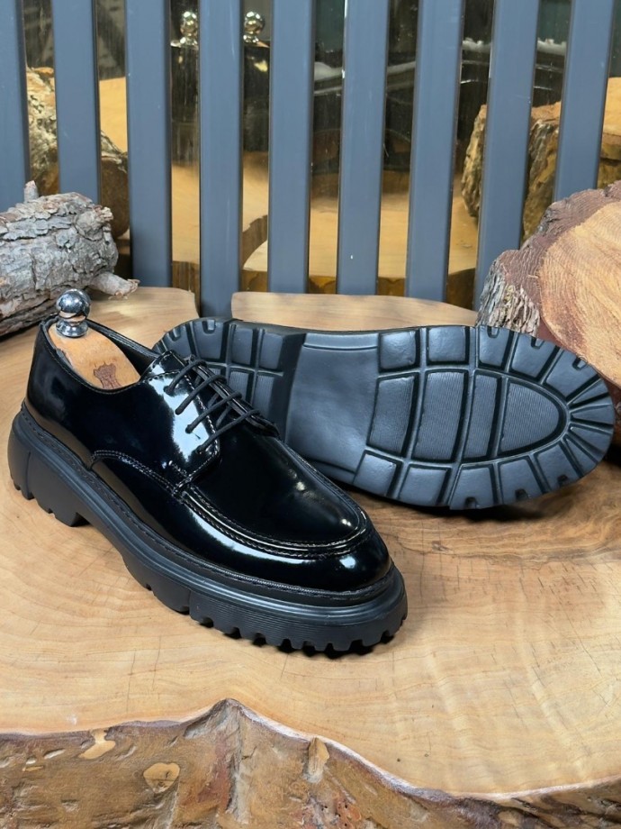 2025 YENİ SEZON EVA ZRA  MODEL SİYAH RUGAN DERİ - SİYAH RUGAN DERİ 