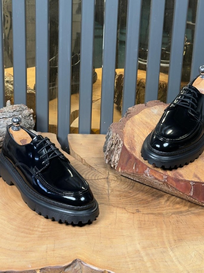 2025 YENİ SEZON EVA ZRA  MODEL SİYAH RUGAN DERİ - SİYAH RUGAN DERİ 