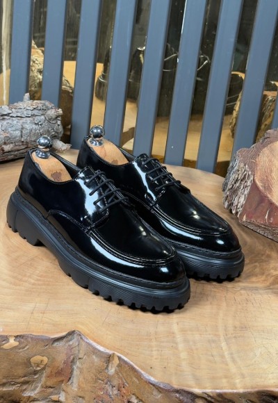 2025 YENİ SEZON EVA ZRA  MODEL SİYAH RUGAN DERİ - SİYAH RUGAN DERİ 