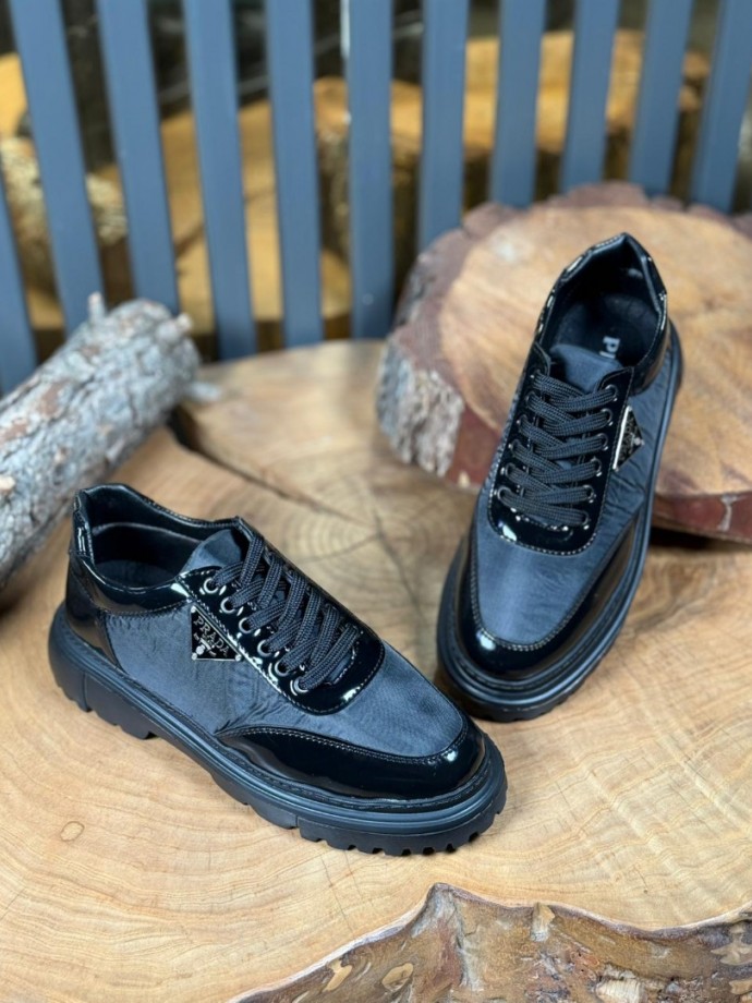 YENİ SEZON  İTHAL PRD   MODEL SİYAH SATEN -RUGAN DERİ 