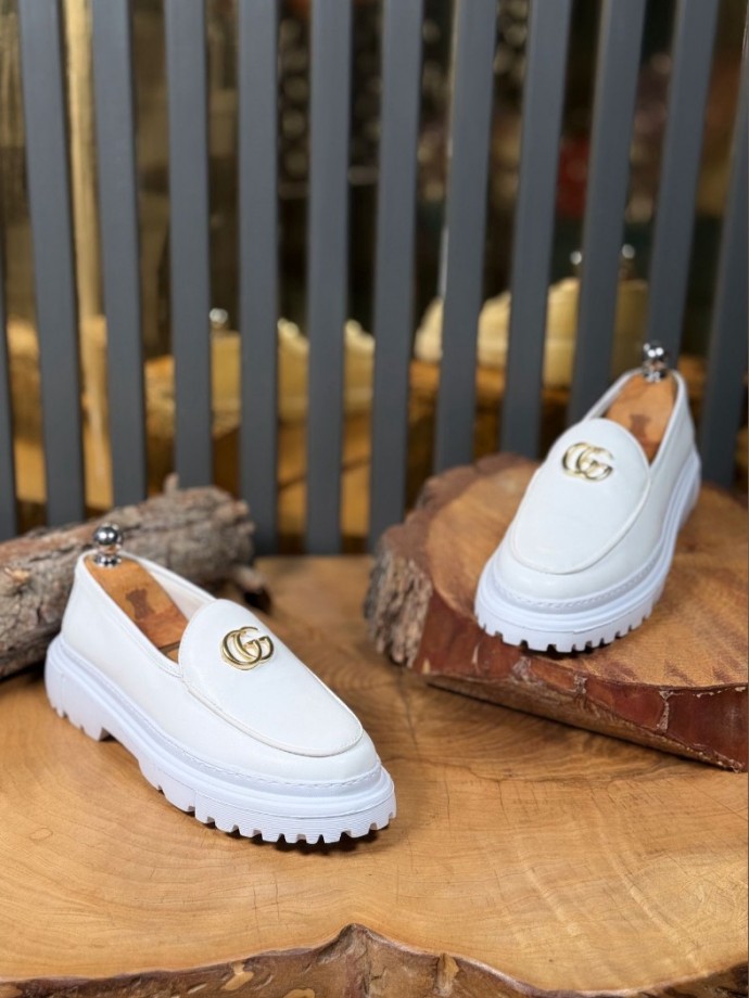 2026 YENİ SEZON İTALYAN GCC   MODEL  BEYAZ DERİ MAT 